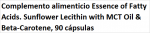 Food supplement Essence of Fatty Acids. Sunflower Lecithin with MCT Oil & Beta-Carotene, 90 capsules 501439